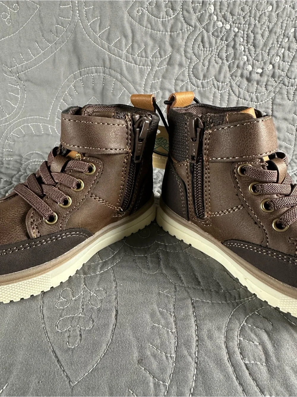 Thereabouts Toddler Boys Lil Asher Brown Flat Heel Boots NWT Size Toddler 5